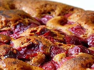 Cherry Pecan Swirl Cake